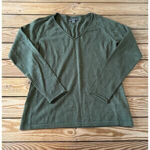 Smartwool V Neck Sweater Size Large Women’s Green